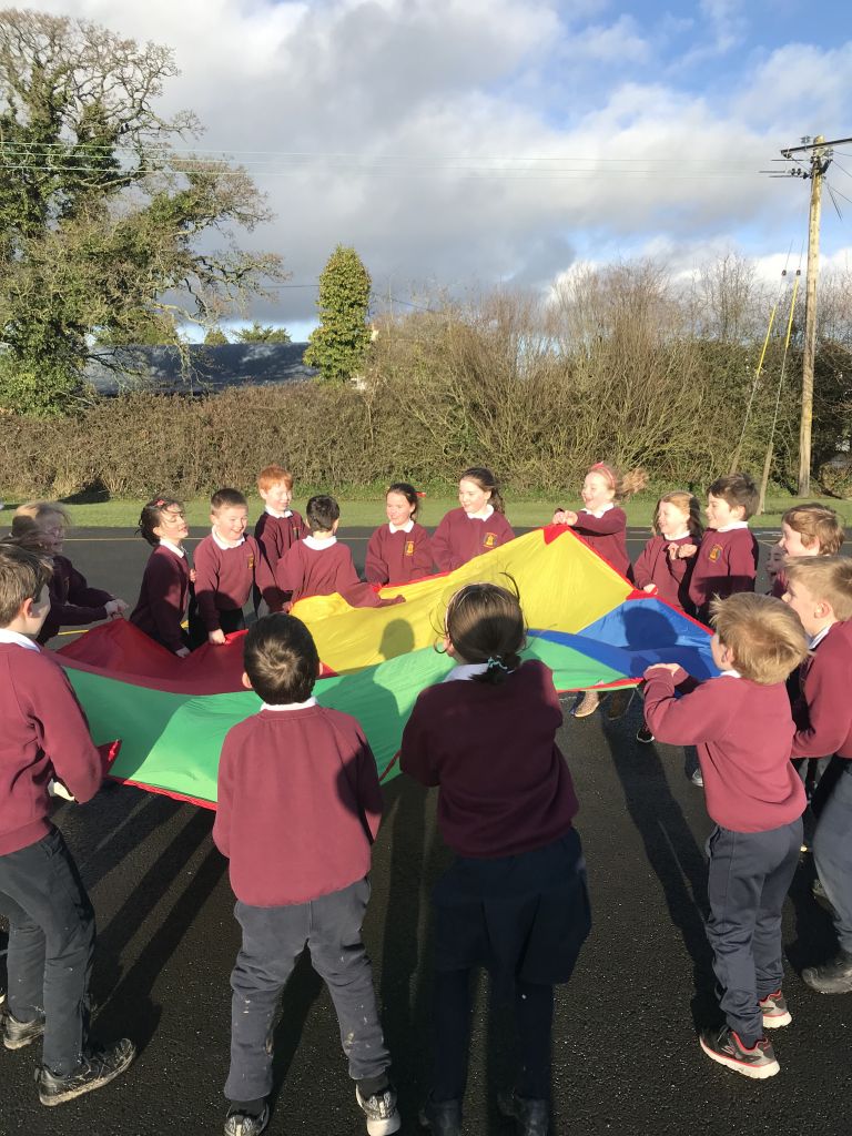 Parachute fun in first class!