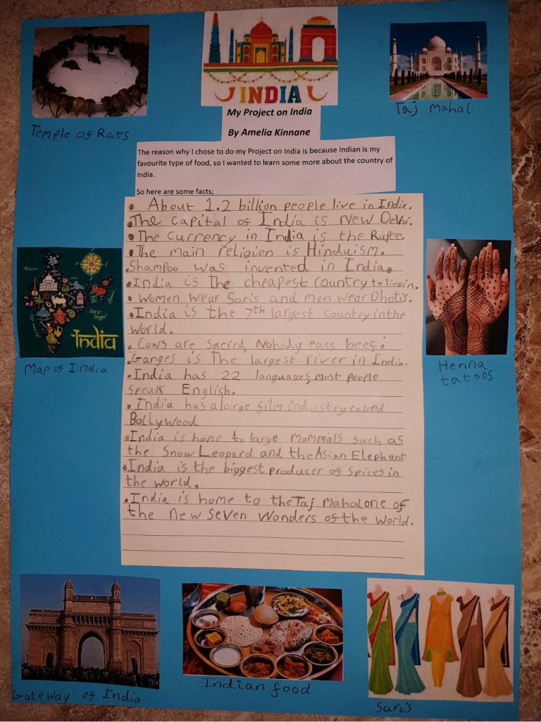 Amelia learned all about India
