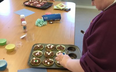 We made chocolate biscuit buns and watched the chocolate melt and set!