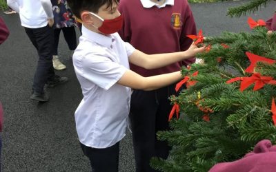 Making a wish at Christmas time