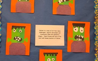 Hallowe’en Art – Frankenstein – Cubism