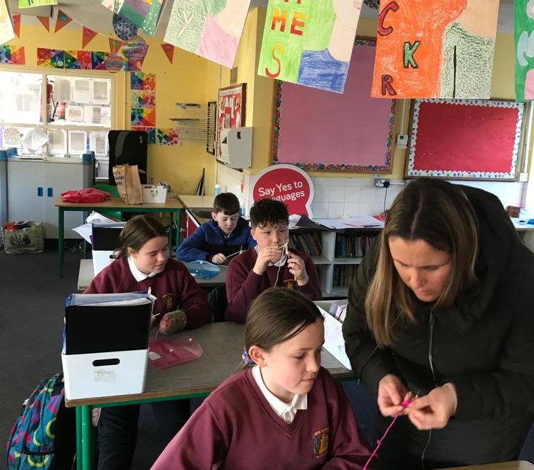 Knitting in 5th Class