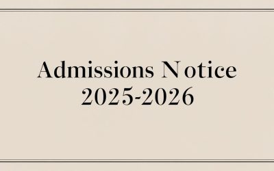 School Admission Notice 2025-2026
